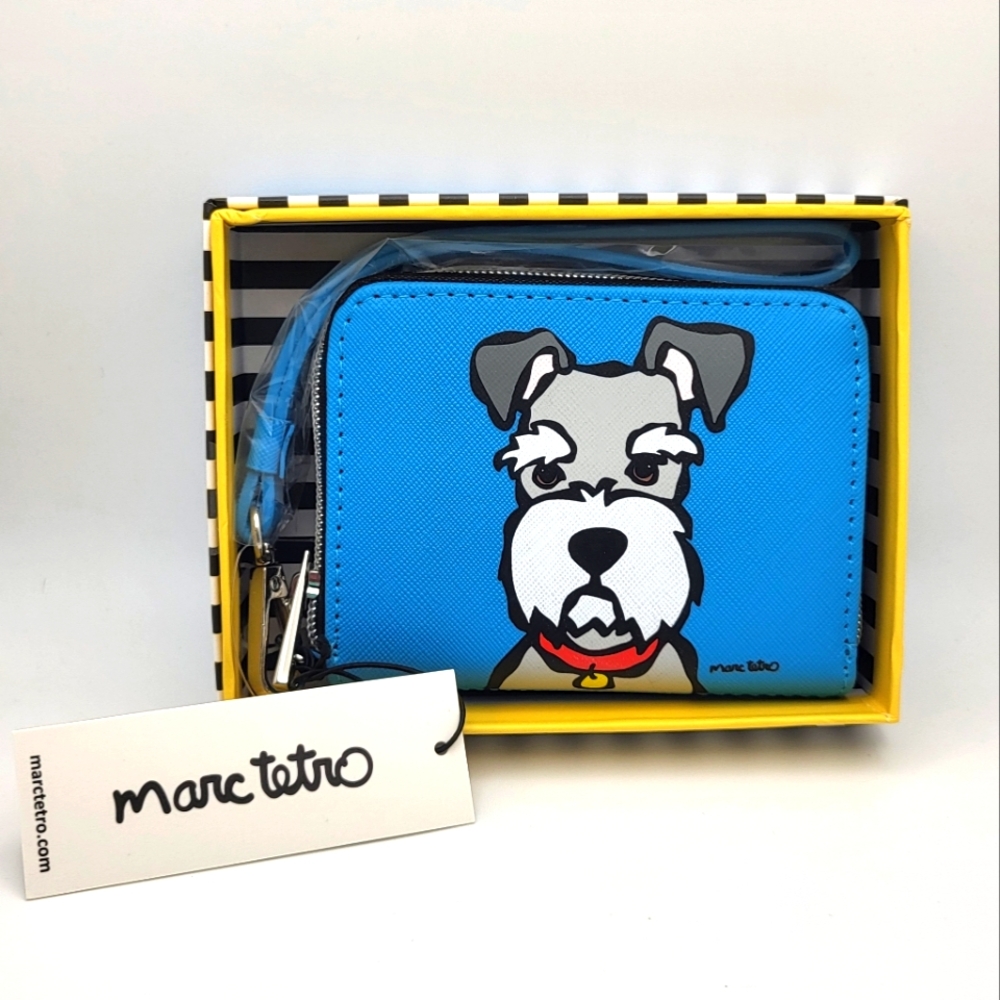 MARC TETRO Schnauzer Wallet Wristlet NIB
